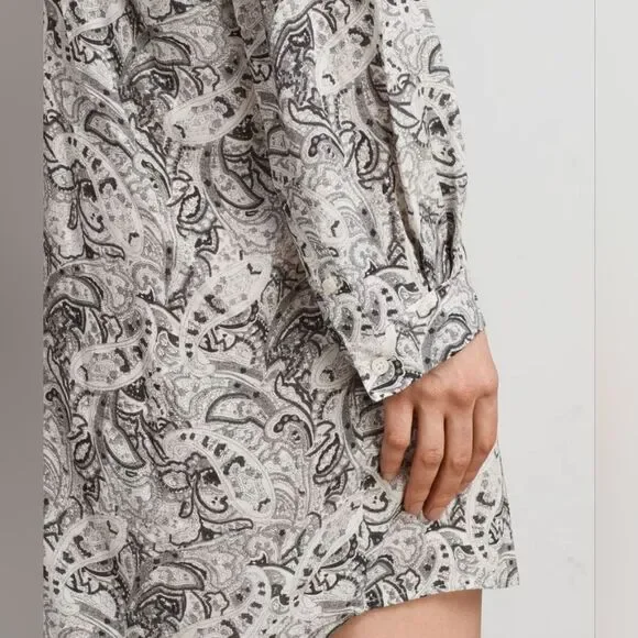 AllSaints Grey Paisley Tunic Dress - Picture 8 of 14